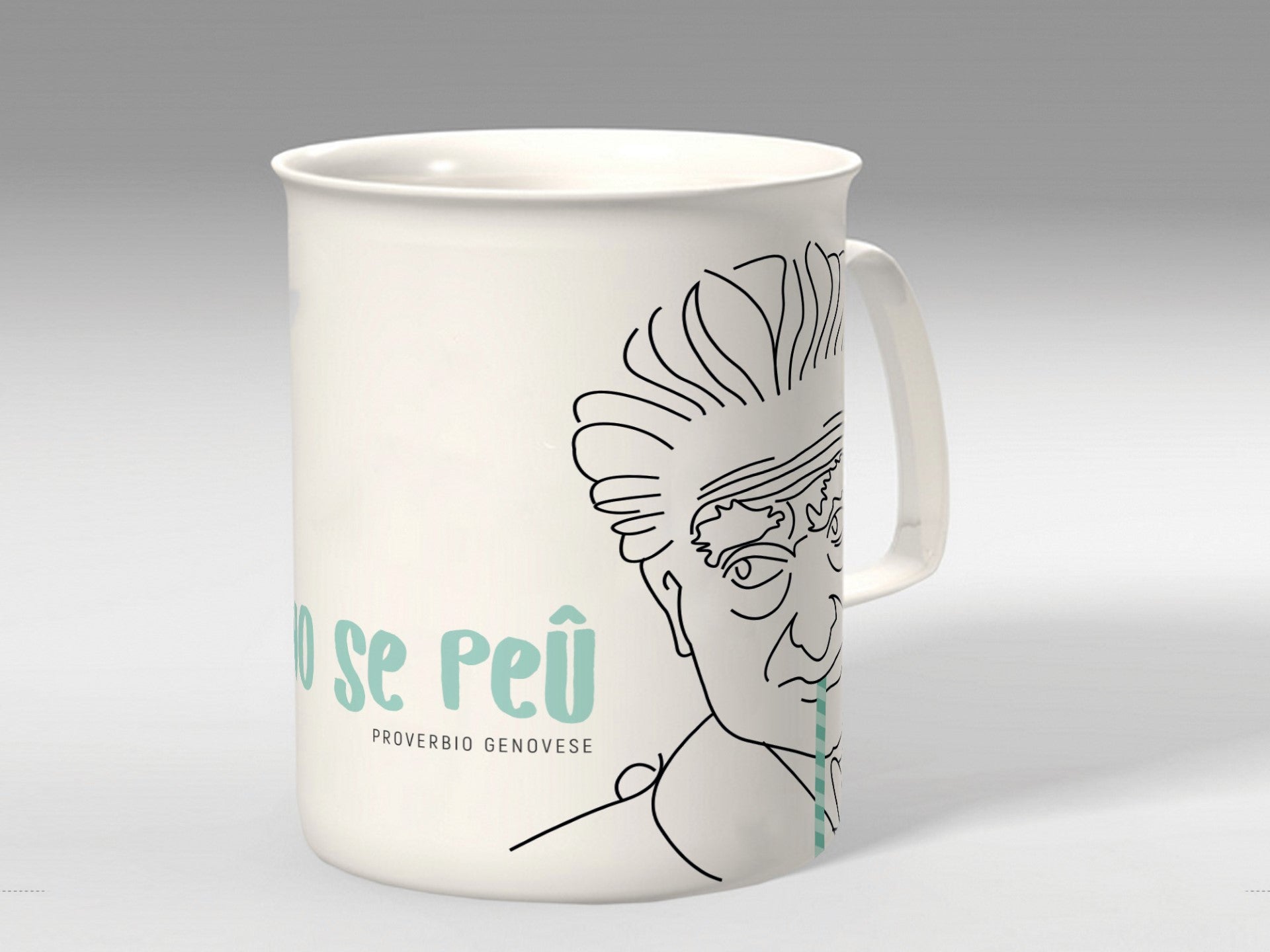 Tazza letteraria - Sciuscia e sciurbi no se peu. Proverbio genovese.